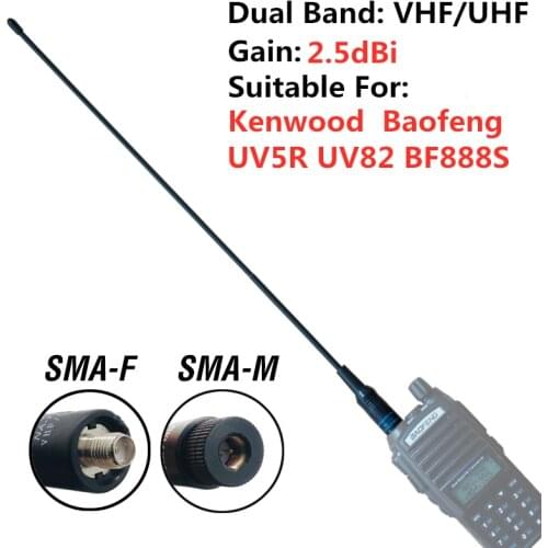 100% Original Nagoya NA-771 Antenna SMA-F Female Dual Band for Kenwood BaoFeng UV-5R UV-82 BF-888S Walkie Talkie Two Way Radio