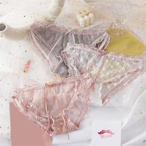 Womans Underwear 2020 New Traceless Breathable Women Underpants Star Thin Comfortable Panties Fashion Lace Woman Sexy Panties