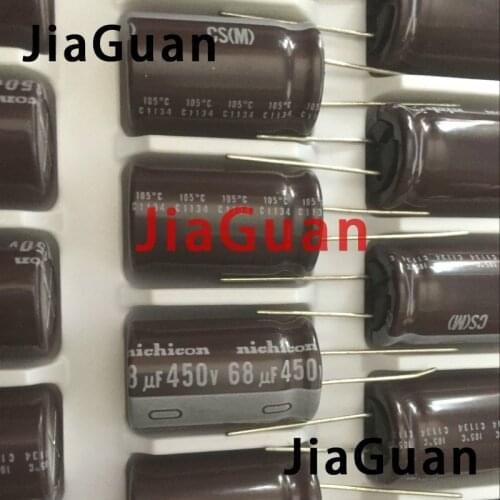 10PCS NEW NICHICON CS 450V68UF 18X31.5MM electrolytic capacitor 450V 68UF High frequency long life cs 68uF/450V