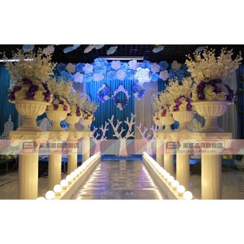 34" Roman Column wedding party decoration plastic roman pillar road leads for wedding arrangement 4pcs/lot