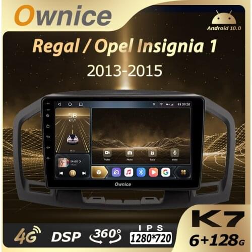 K7 Ownice 6G+128G Android 10.0 Car Radio For Buick Regal For Opel Insignia 1 2009 - 2013 Multimedia Player Video 4G LTE GPS Navi