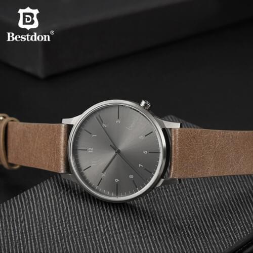 Bestdon Men's Watch With Leather Strap