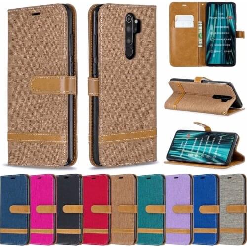 Case For Xiaomi Redmi 6 6A 7A 8 8A Note 6 7 8 Pro 8T K20 Mi 9t CC9 Pro Note 10 pocophone F1 a2 lite leather denim wallet case