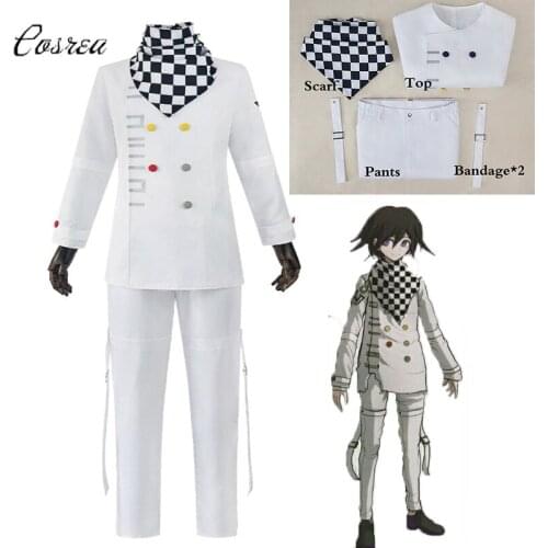 Danganronpa V3 Costume Killing Harmony Oma Kokichi Cosplay Uniform Outfits Suits Shoes Wig Halloween Costumes for Men Women