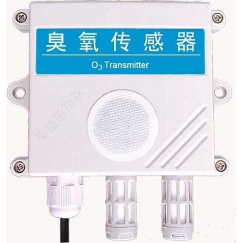 Ozone Sensor Transmitter O3 Gas Detector 4-20mA Analog RS485 Output with Temperature and Humidity