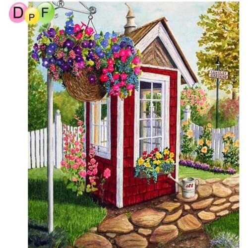 DPF DIY garden 5D diamond crafts wall painting crafts diamond painting cross stitch diamond embroidery mosaic kit full square