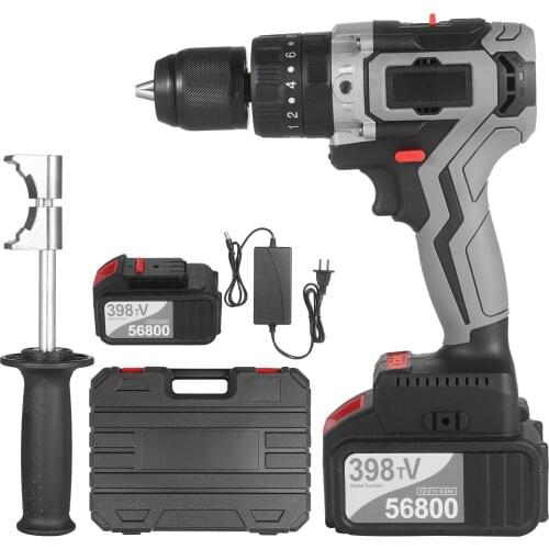21V Cordless Drill Driver Brushless Electric Drill 6.0A /4.0A Battery Variable Speed Impact Hammer Drill Cordless Screwdriver