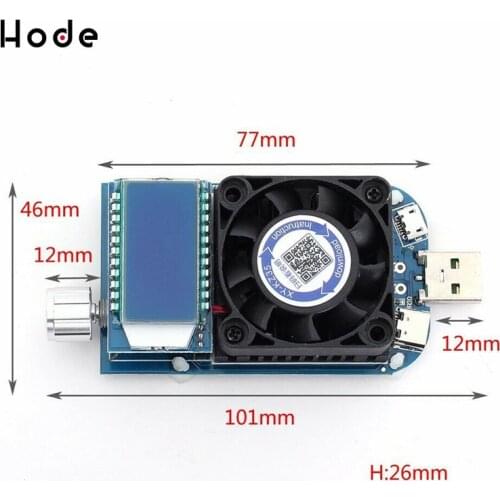 35w usb electronic load adjustable constant current aging resistor battery voltage capacity tester qualcomm qc2.0/3.0 voltmeter