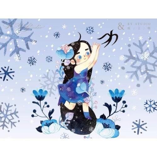 Fairy Winter Girl Washi Tapes Bullet Journal Masking Tape Adhesive Tape DIY Scrapbooking Washi Stickers