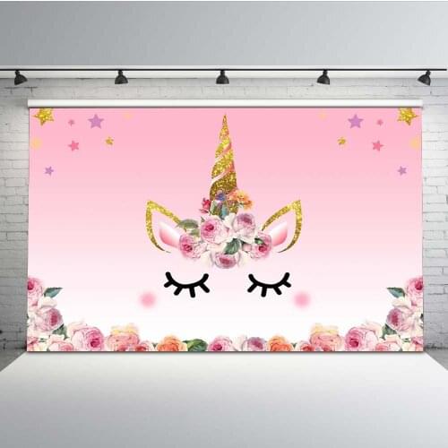 Mehofoto Photography Backdrops Newborn Birthday Unicorn Theme Party Children Photo Background Studio 150X100CM