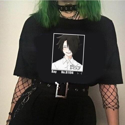 Harajuku Anime The Promised Neverland T Shirt Women Ray Tshirt Funny T-shirt Cute Anime Top Tee Female