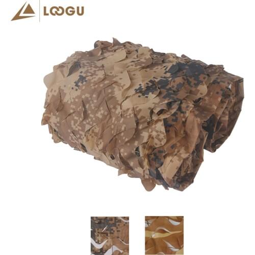 LOOGU EM 2M*3M Desert Camo Netting Army Military Camo Net Jungle sun Shelter Camouflage Netting for Car Cove Climbing hiking