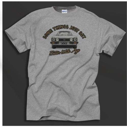 American Car Fiesta Xr2 Mk1 80S Hatchback Classic British Car Printed 100% Cotton Geek Family New Casuals Hip Hop Tops Shirt