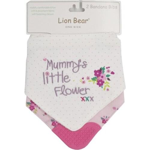 LionBear 2 pces High quality products for infants and children cotton gum triangle towel bib rice bib