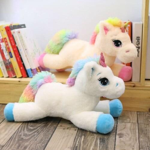 Soft Rainbow Unicorn Plush Toy 80 cm Adorable Plush Unicorn Stuffed Animal Unicorn Plush Toys Brand For Children