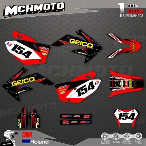 Customized Team Graphics Backgrounds Decals 3M Custom Stickers For 04-19 CRF250X