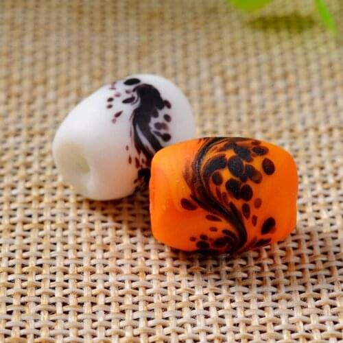 Wholesale 10pcs/lot Charms Handmade Lampwork Spacer Beads 12x15 15x20mm Old Lampwork Loose Beads for Bracelets Jewelry Making