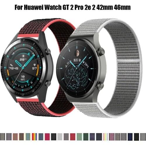 22mm 20mm strap For Huawei Watch GT 2 2e/2 Pro band nylon loop wristbelts bracelets for huawei watch GT 2 46mm 42mm Accessories