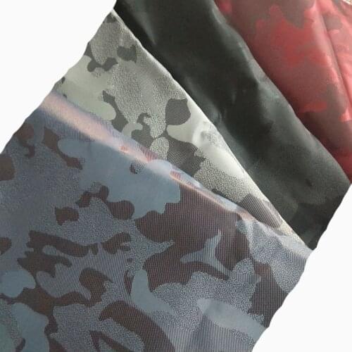 Pretty Jacquard Red Blue Grey Camouflage Polyester Lining Fabric Quality Jacquard Lining 50x140cm