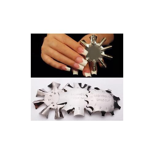 TMB-A-B French SMILE CUT+V-Shap 11 Size In One Edge Trimmer Nail Cutter Clipper Styling Nail Gel Easy French Smile Line Tools