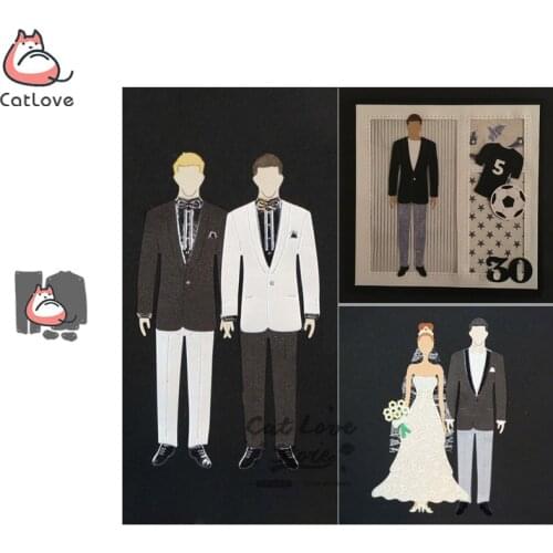 Mens Suit Clothes Metal Cutting Dies Scrapbooking Stencil Die Cuts Card Making DIY Decorative Craft Embossing New Dies For 2019