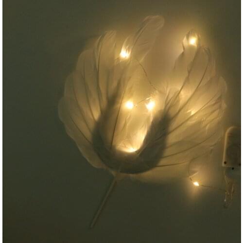 Angel Wing Cake Topper Picks Decoration With LED Light for Anniversary Birthday Party Wedding