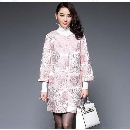 Plus size 2020 spring trench coat women trech new middle-aged mothers clothing womens coat Outerwear