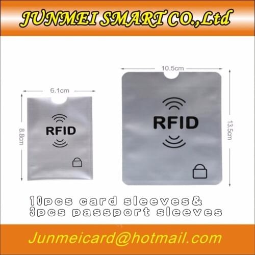 10+3pcs Anti Theft RFID Credit Card Protector RFID Blocking Sleeve Aluminum Passport RFID Sleeve Blocking, OEM welcome