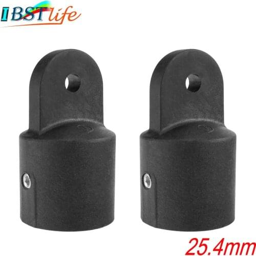 2PCS Nylon Pipe Eye End Cap 25mm Bimini Top Fitting Hardware Marine Boat Yacht External Eye End Canopy Tube End