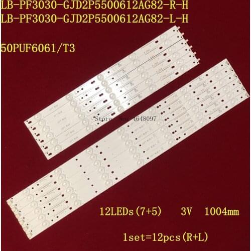 5set=60 PCS LED backlight strip for 50pug6102 Le50u7970 Le50s5970 500TT67 500TT68 V2 CL-2K15-D2P5-500-D612-V1 R L