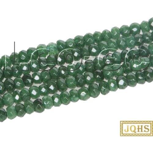 5psc 2X4mm Faceted Rondelle Emerald green Gems Loose Beads for Jewelry Making Strand v1701