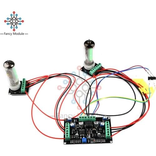 6E2 Cats Eye Tube Audio Indicator Driver Board Fluorescent Tuning Instruction Circuit Amplifier DC12V