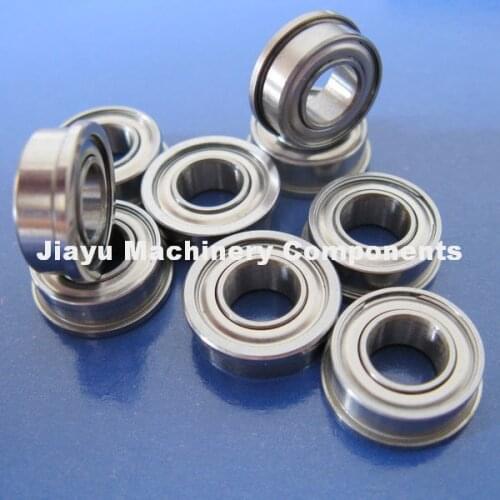 Free Shipping 10 PCS FR188ZZ Flanged Bearings 1/4 x 1/2 x 3/16 inch Flange Ball Bearings RIF-814ZZ