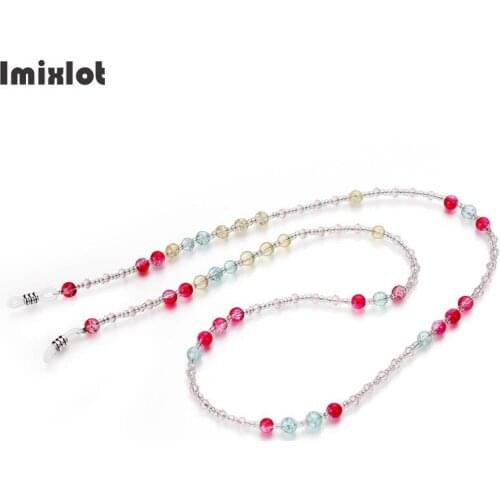 1PC New Fashion Unisex Anti-lost Colorful Beaded Chain Face Mask Lanyards Reading Glasses Chain Neck Straps Mask Cord Holder