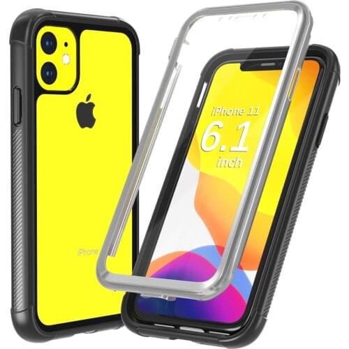 For iPhone 11 Case Built-in Screen Protector 360 Degree Protection Rugged Slim Clear Cover for iPhone 11 6.1 Inch Phone case New