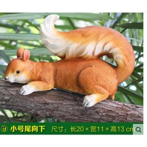 Decorative arts and crafts creative resin animal sculpture simulation fiberglass squirrel Squirrel presents a creative craft res