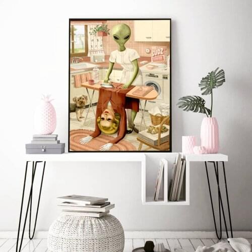 Laundry Day Art Canvas Painting Prints and Posters Laundry Room Wall Picture Decoration Washing Drying Room Wall Home Gift Decor