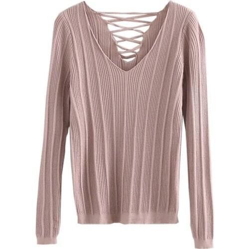 Jeschey Women's V-Neck Pullovers