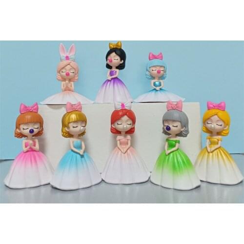 8pcs Egg yolk brother ornaments Tyrant gold decorative Action Figures vinyl doll decoration 0.5-2.8cm WJ01