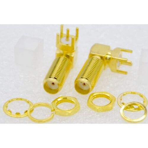 400pcs New Coaxial Connector SMA-KWE Antenna Joint bent Seat Extension 20MM External screw hole RF Connector Block Wholesale