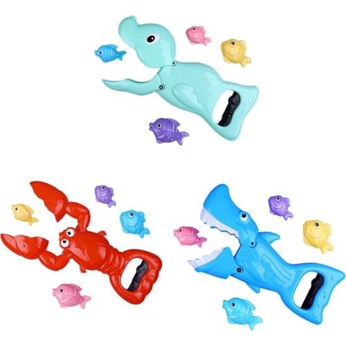 Colorful Cute Toy Claw Catcher Baby Bath Toy Fish Children Play Water Game Shower Toy Set