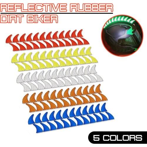 Motorcycle Helmet Mohawk Biker Helmet Mohawks Spikes Mohawk Sticker Reflective Rubber Dirt Biker Motocross
