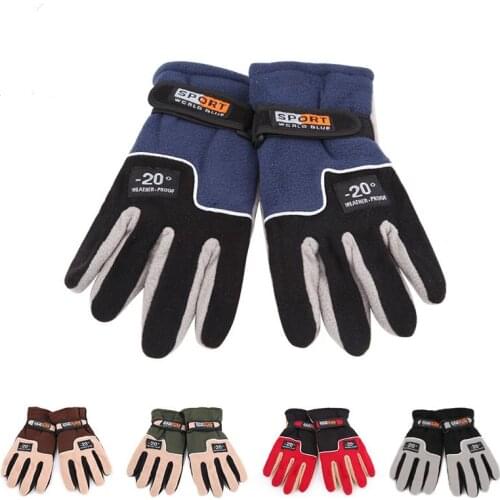 Good Outdoor Winter Riding Mens Motorcycle Gloves Waterproof Ski Anti-Skid Cold-Proof Warm