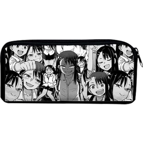 Nagatoro Oxford Cloth Pencil Case Office Student Pencilcase Cute Canvas Pencil Bag School Supplies Pen Box