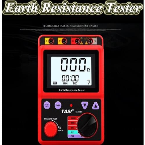 Portable Earth Resistance Tester 2ohm/20ohm/200ohm Resistance Meter TA8331