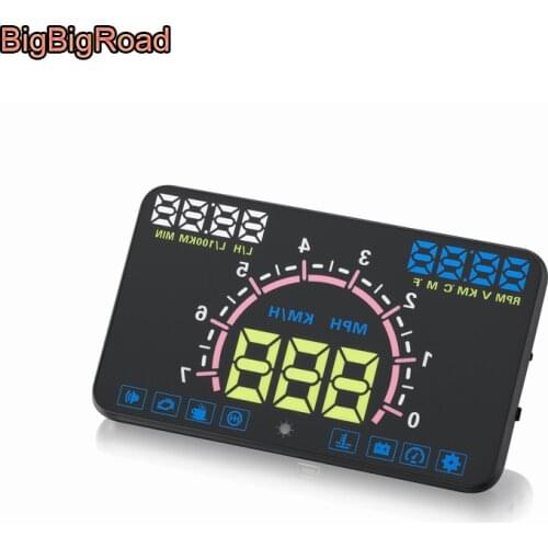 BigBigRoad Car HUD Head Up Display Windscreen Projector For Mercedes Benz A ML GLE GLS Class W163 W164 W166 X164 X166 W176 W117