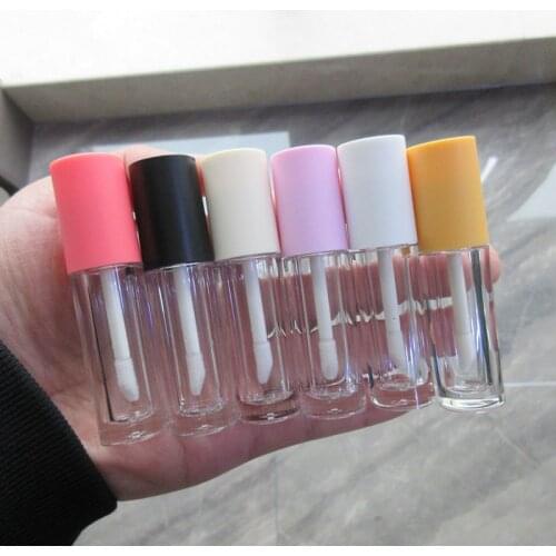 Wholesale 10/30pcs 3.5ml Empty Lip Gloss Tube,DIY Plastic Elegant Liquid Lipstick Container,Round Lipgloss Lip Balm Bottle