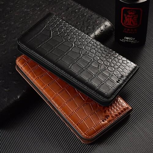 Luxury Crocodile Genuine Leather Magnetic Flip Cover For Motorola Moto G10 G20 G30 G40 G50 G60 G100 Power Fusion Case Wallet