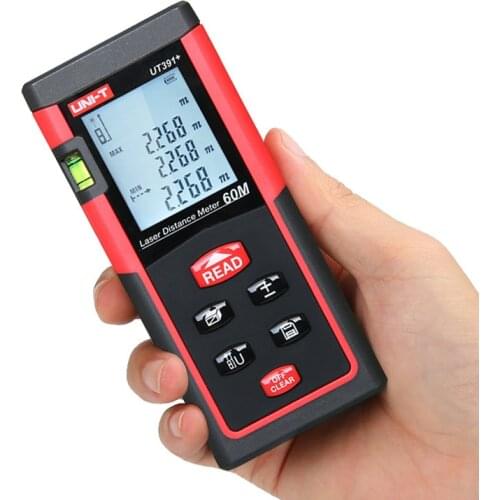 UNI-T Handheld Laser Distance Meter UT390B+ UT391+ Rangefinders Diastimeter Area/Volumn Pythagoras Theorem Automatic calibration