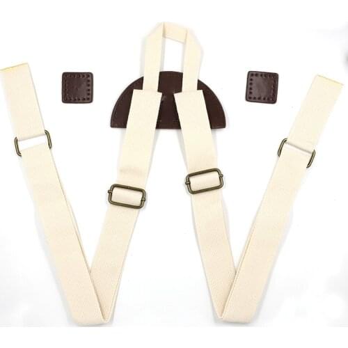 PU Leather And Nylon 3.8CM Wide Backpack Shoulder Strap Replacement School Bag Canvas Bag Shoulder Strap Can Adjustabale KZ0339